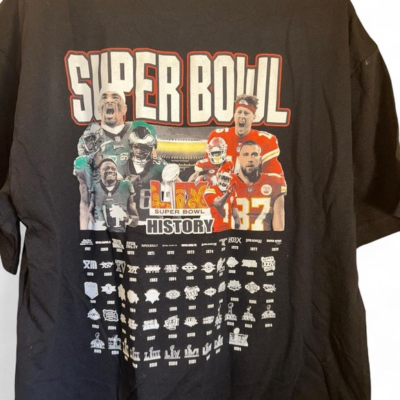 Philadelphia Eagles Kansas City Chiefs Shirt Mens Large NFL Football Super Bowl - Picture 4 of 7